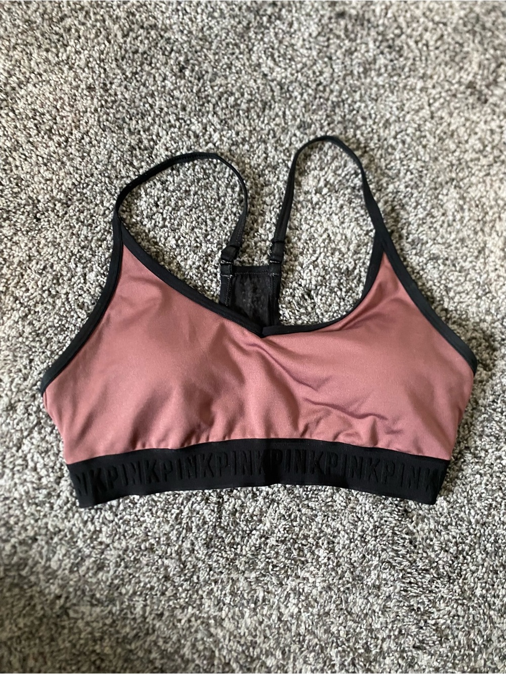 PINK VS Ultimate Lightly Lined V-Neck Sports Bra M Activewear Performance EUC